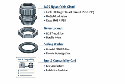 M25 Outdoor Enclosure Cable Entry Retrofit Kit